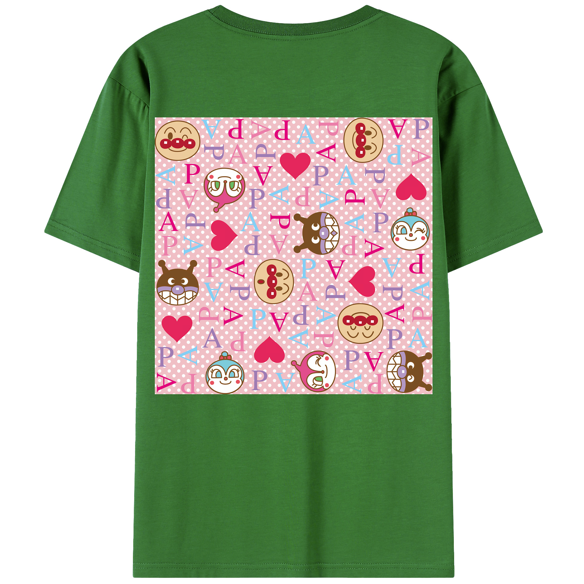 （画像用） アンパンマン Anpanman レディース半袖Tシャツ(バックプリント)